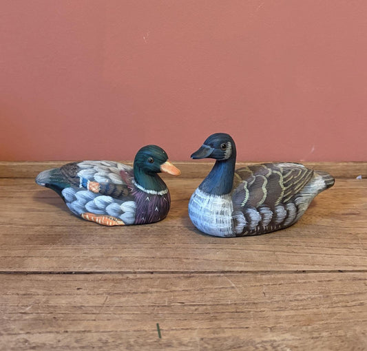 Two Ceramic Hand Painted Ducks