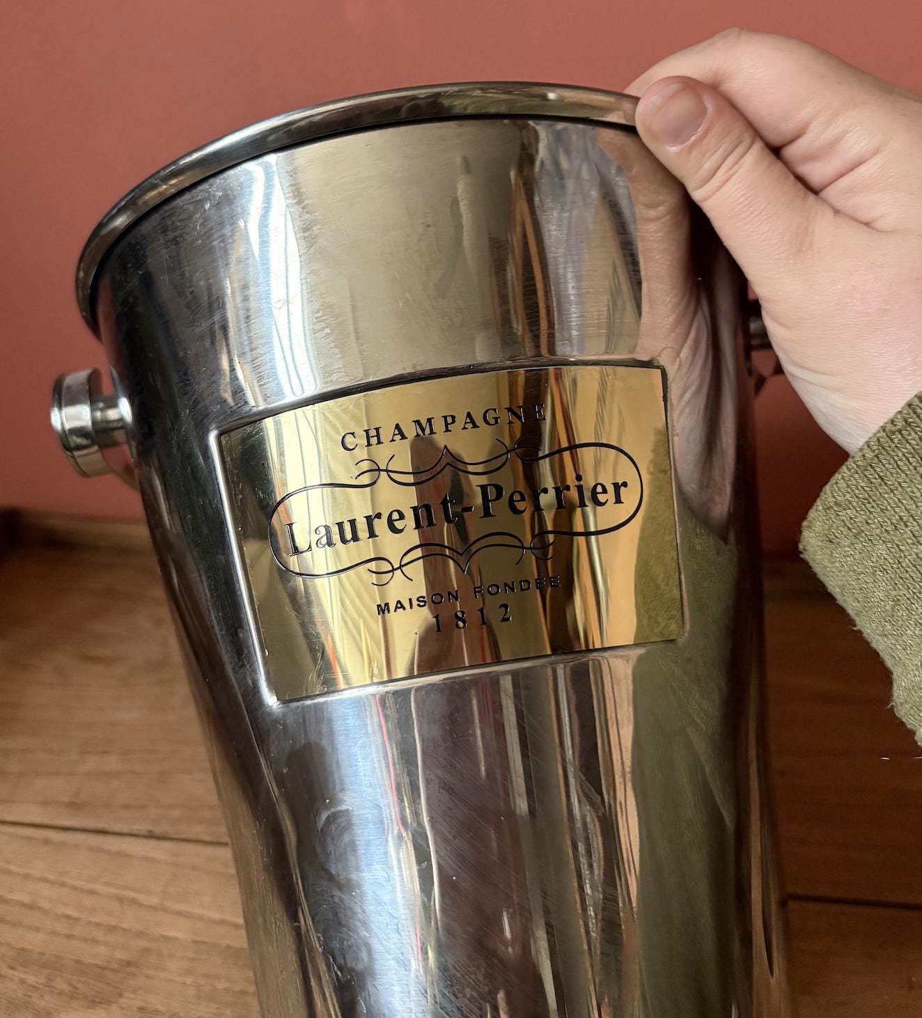 Laurent Perrier Champagne Ice Bucket with Leather handle
