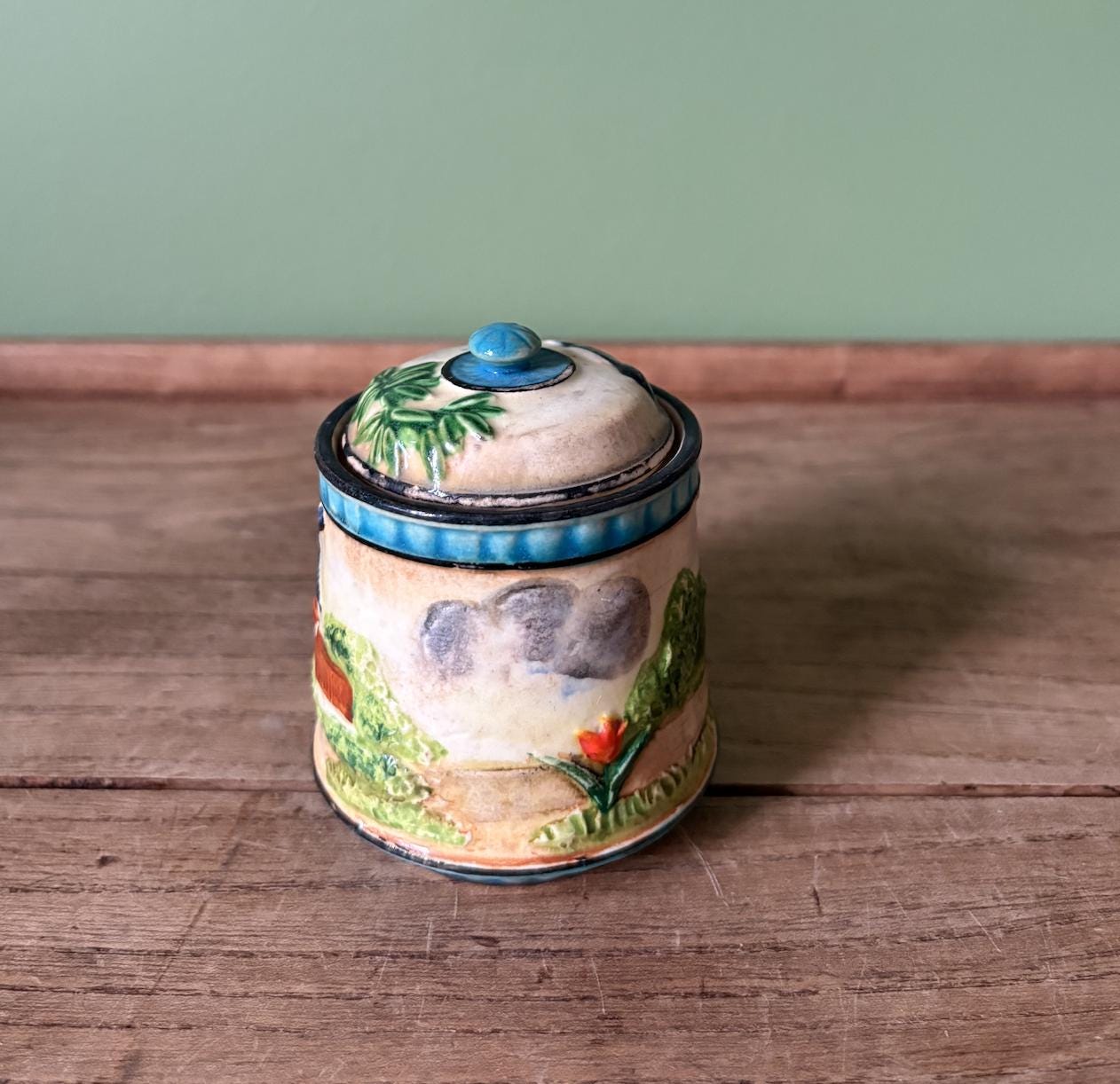 Maruhon Ware Dutch Scene Condiment Pot