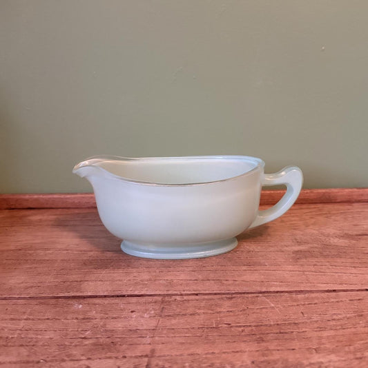 Pyrex Mint Green Glass Gravy Boat