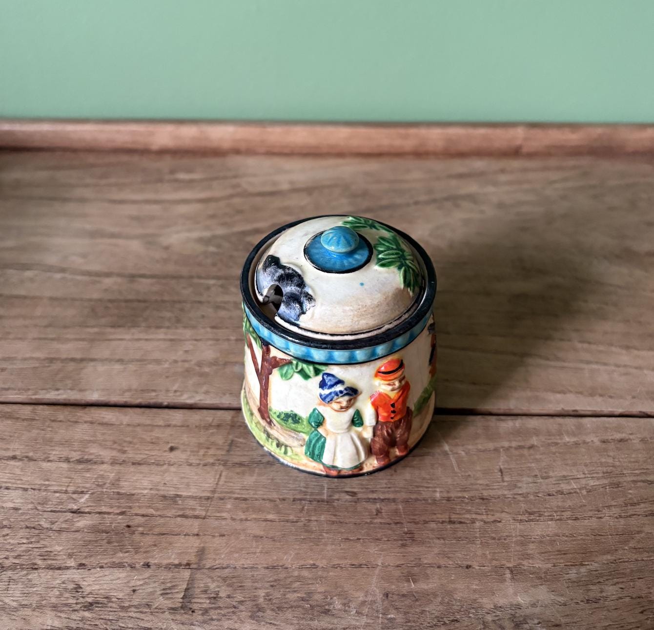 Maruhon Ware Dutch Scene Condiment Pot
