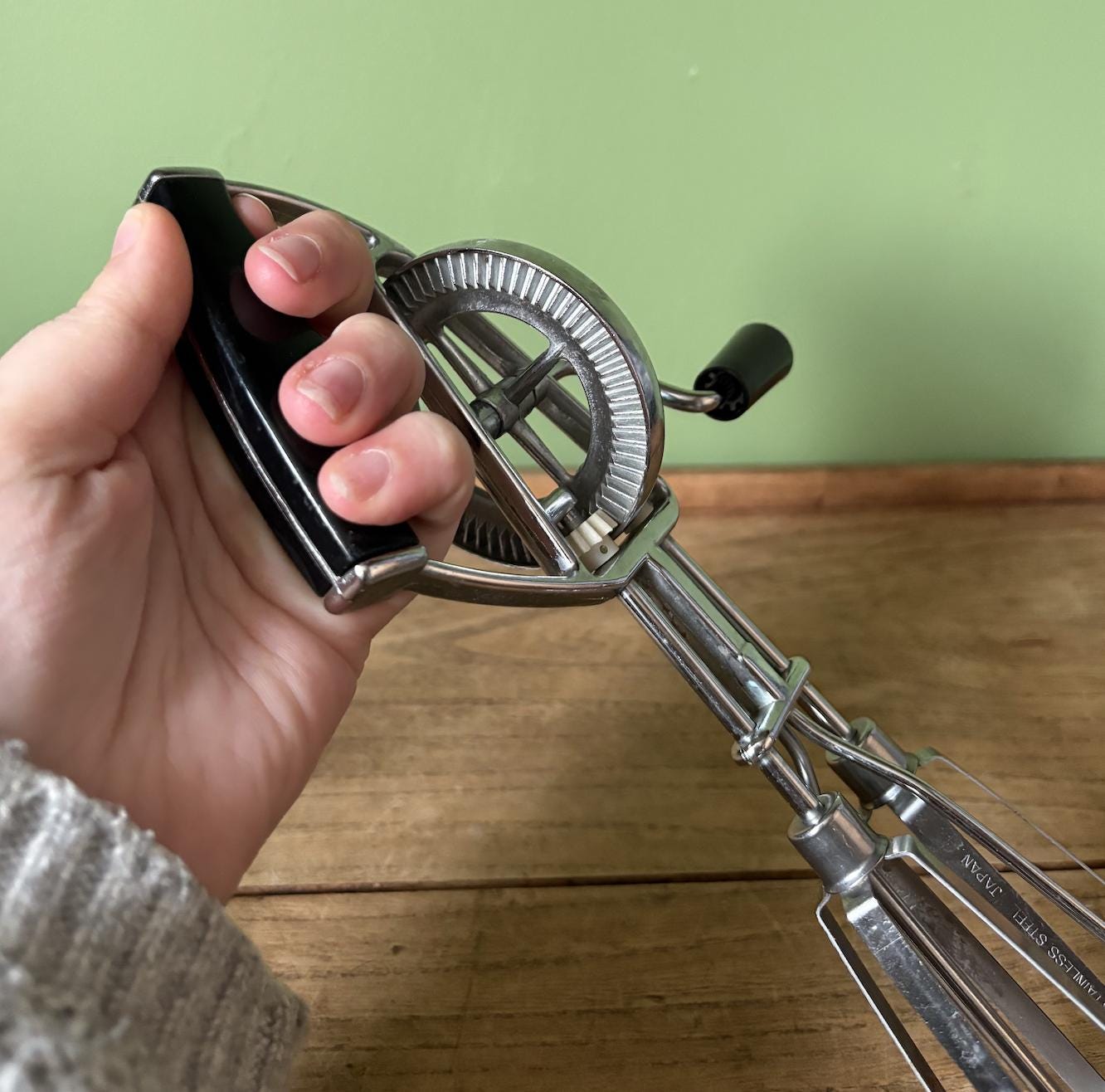 Japanese Stainless Steel Hand Crank Whisk
