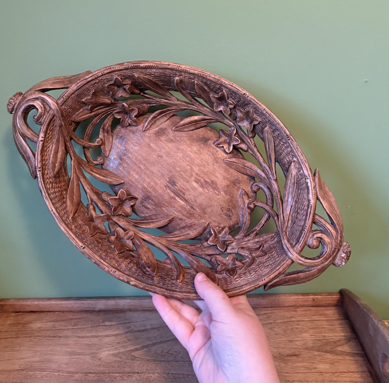 Hand Carved Black Forest Bread Basket