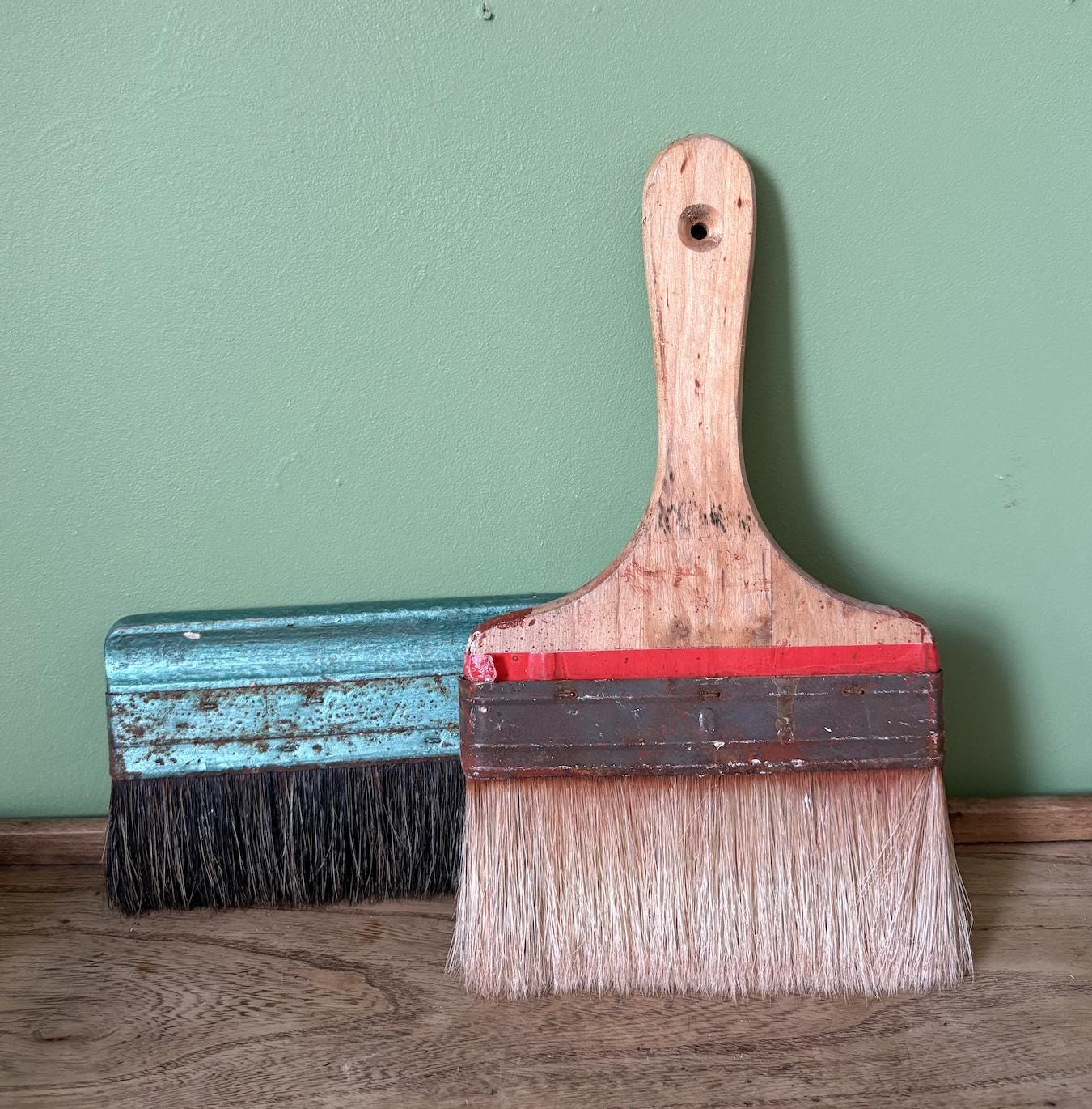 Two Vintage Pasting Brushes