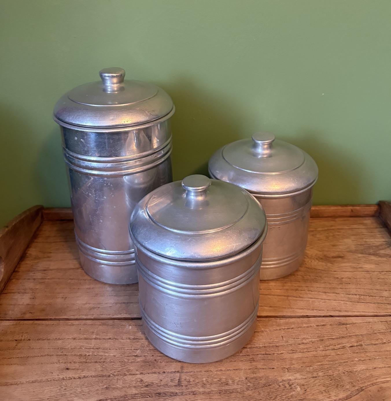 Trio of Aluminium Storage Canisters