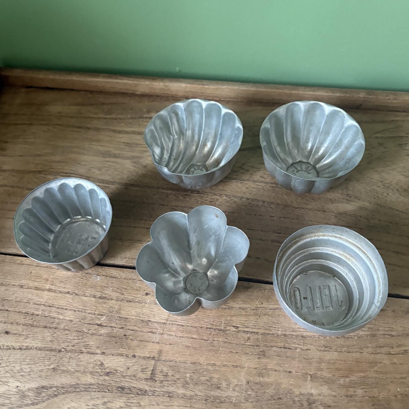 Five Different Single Jello Moulds