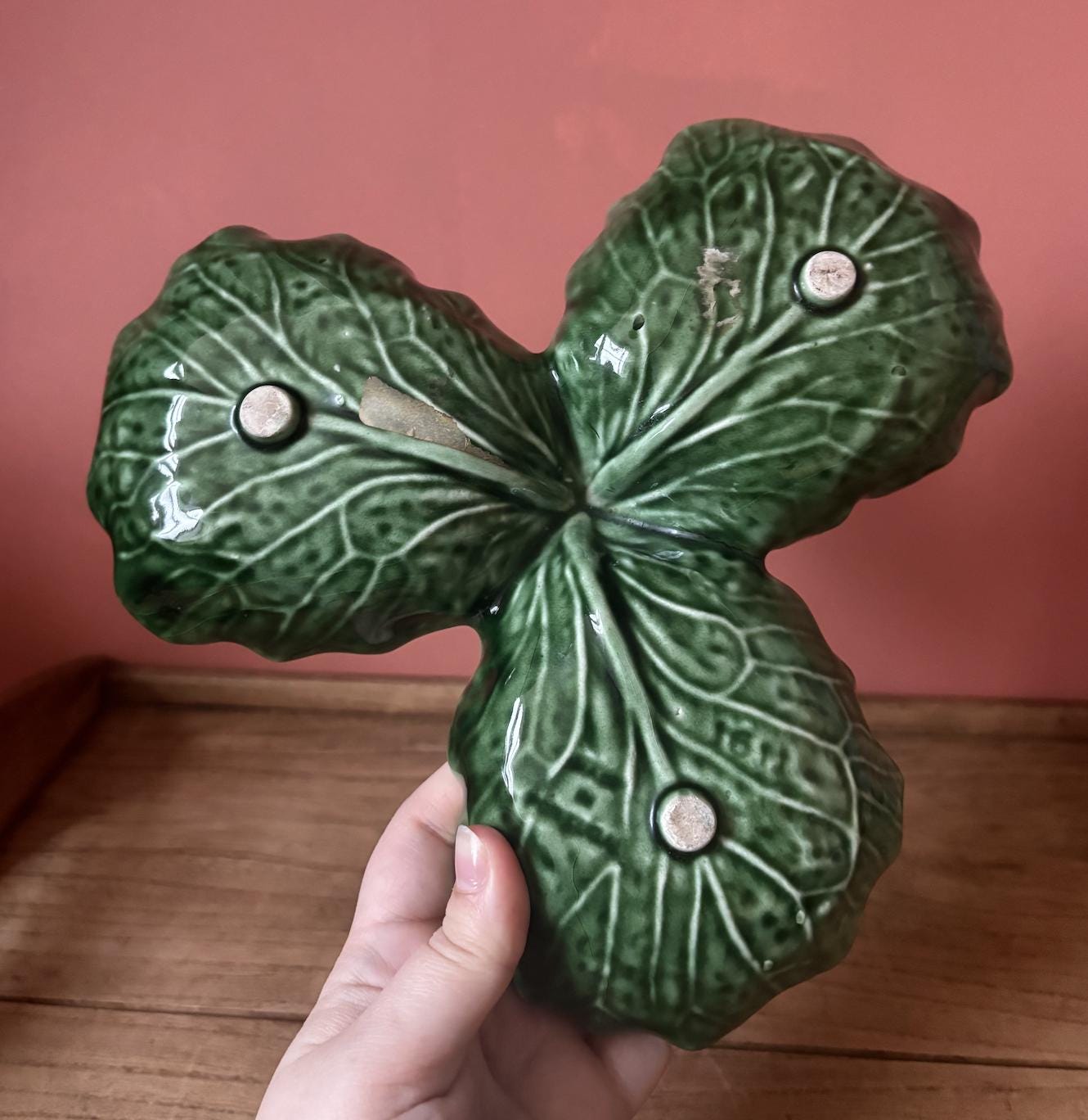 Green Cabbage Ware Serving Dish