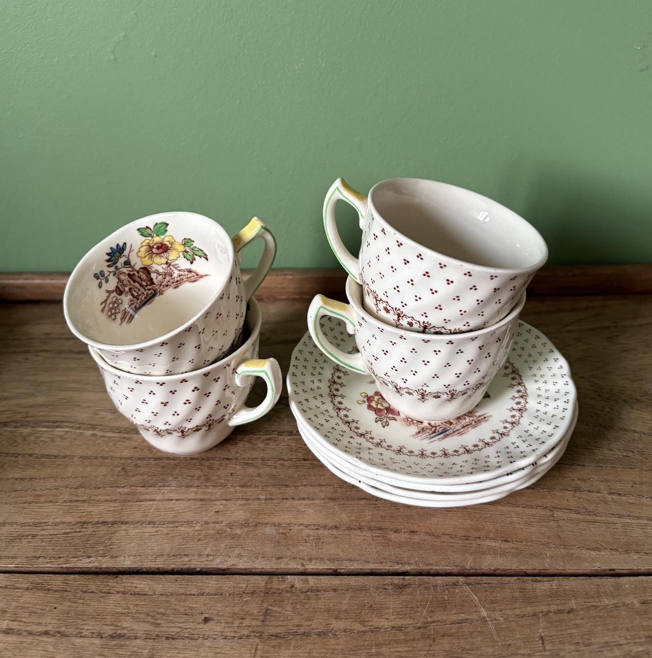Royal Doulton Grantham Demitasse Set of 4 Cups and Saucers