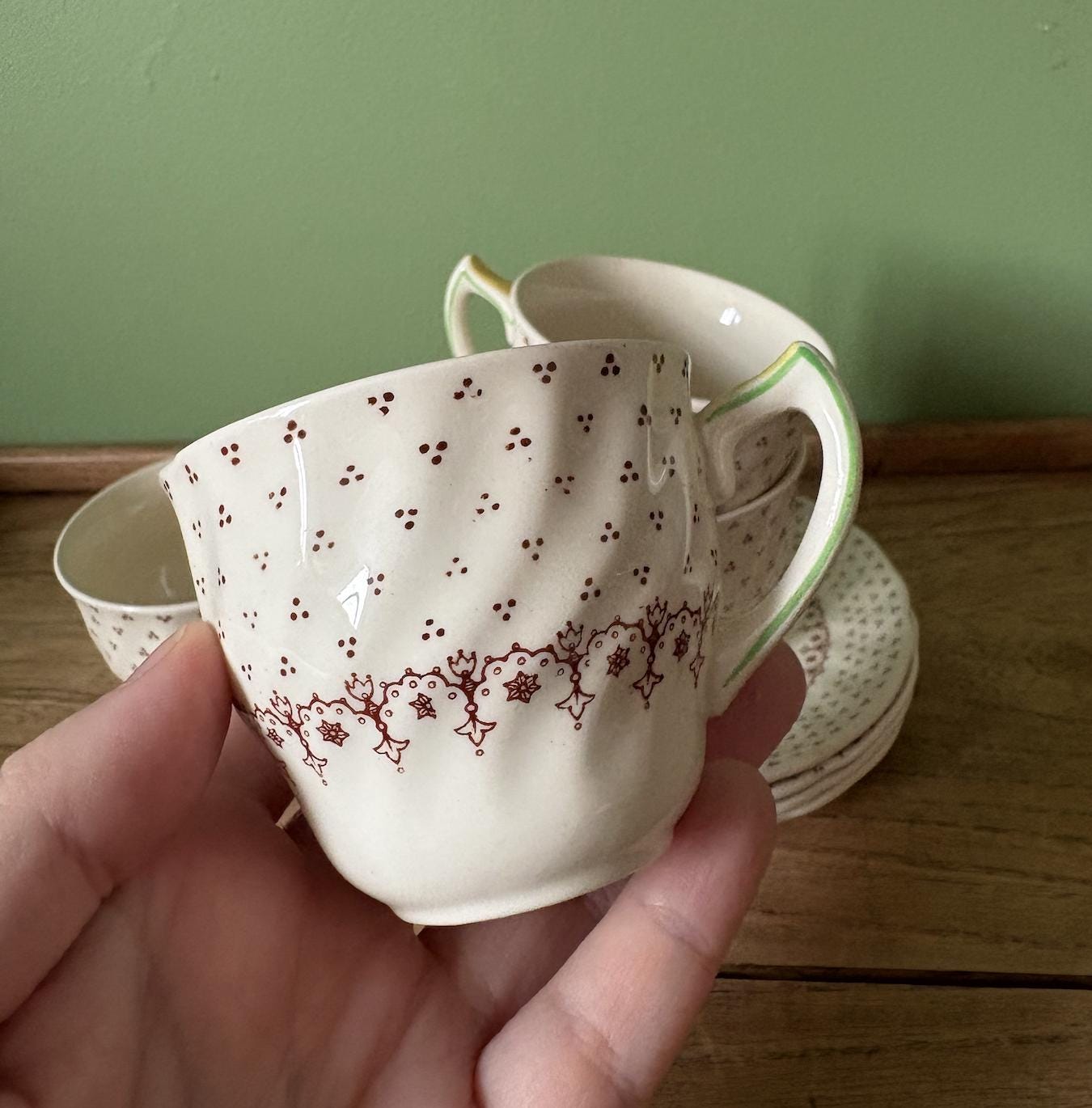 Royal Doulton Grantham Demitasse Set of 4 Cups and Saucers