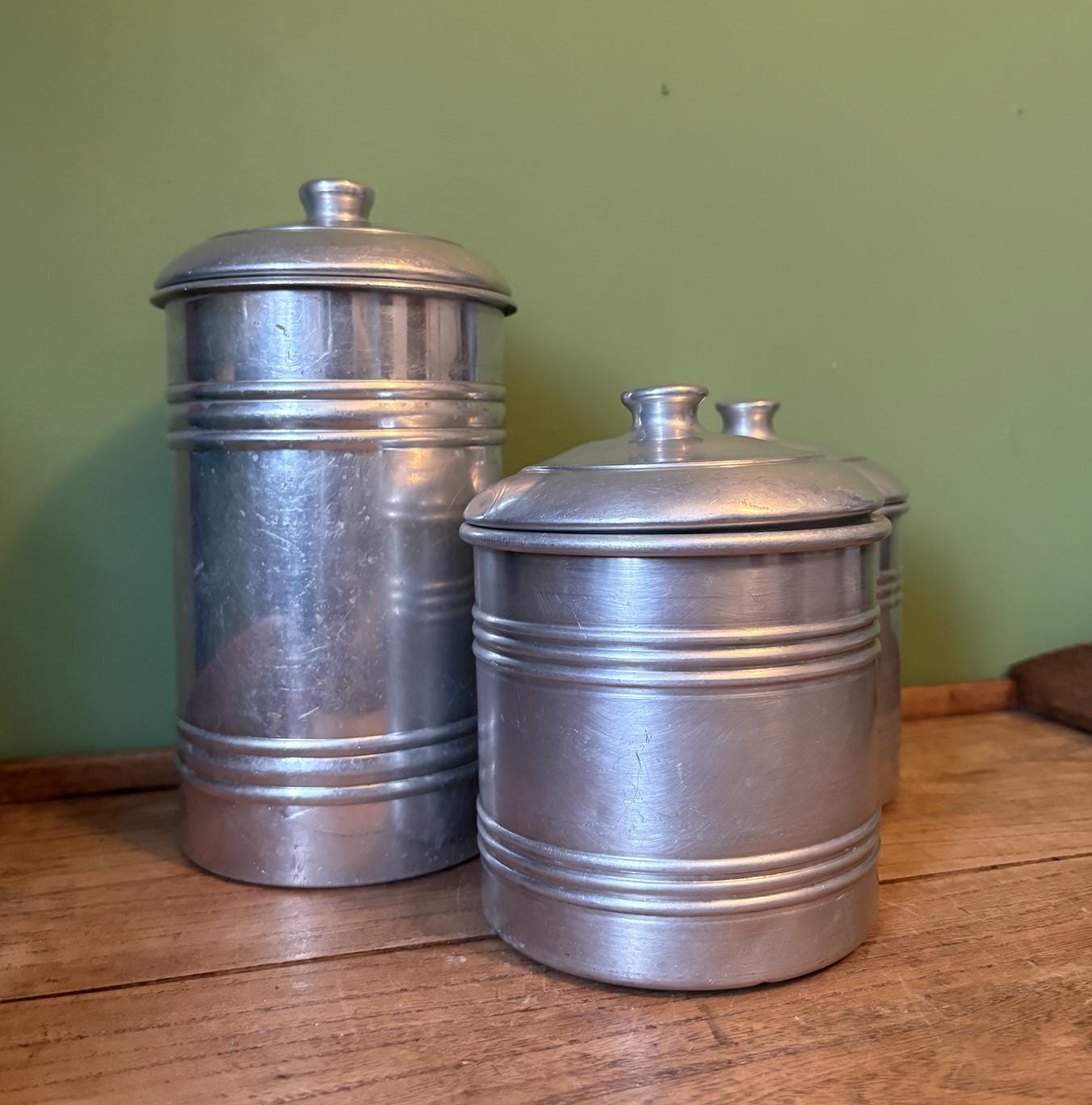 Trio of Aluminium Storage Canisters