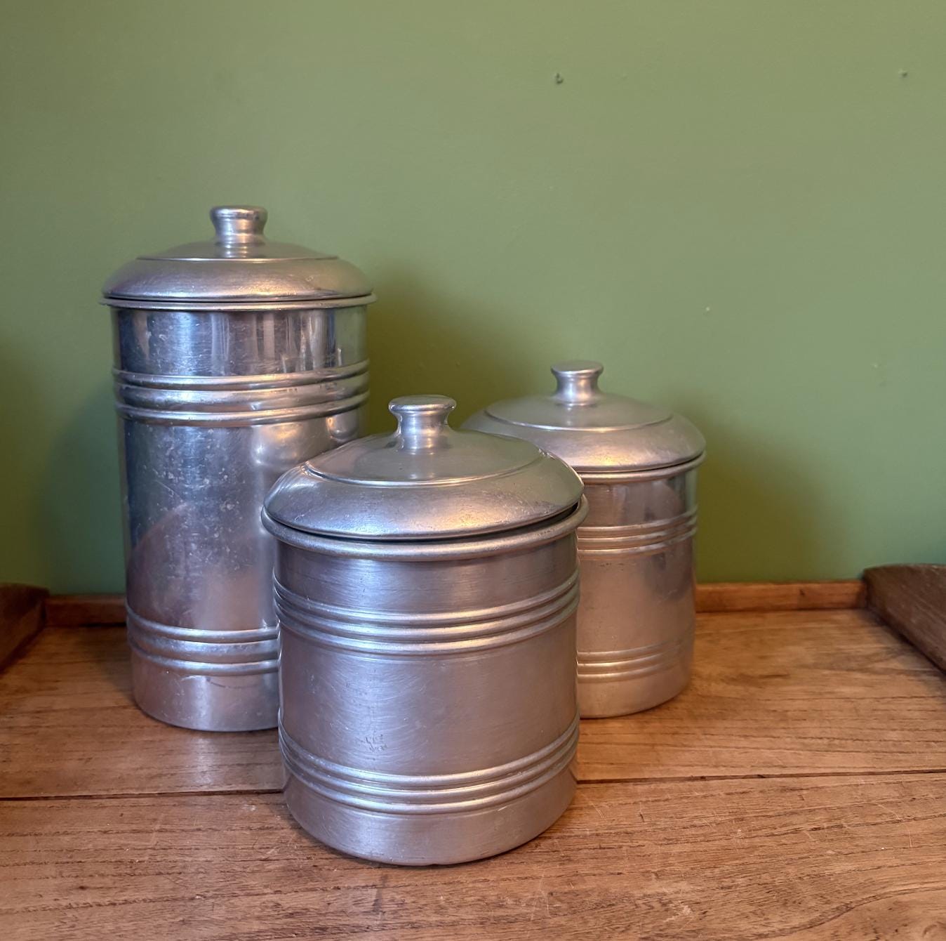 Trio of Aluminium Storage Canisters