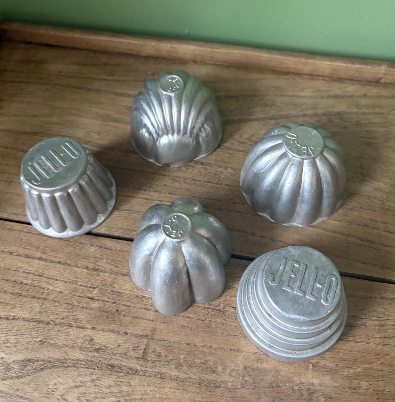 Five Different Single Jello Moulds