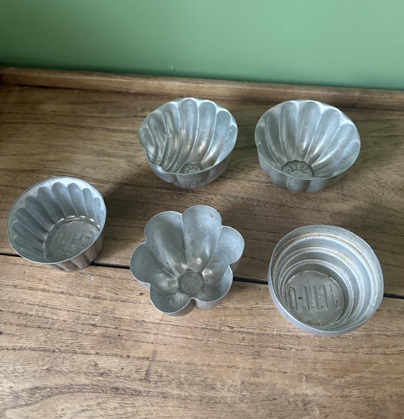 Five Different Single Jello Moulds
