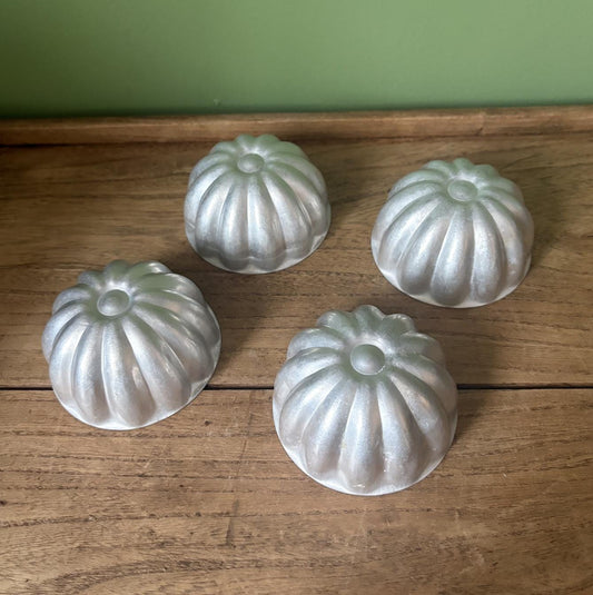 Set of 4 Aluminium Individual Round Jelly Moulds