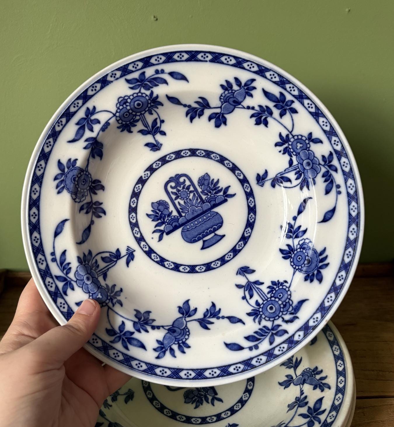 Set of 4 Minton Delph Shallow Bowls