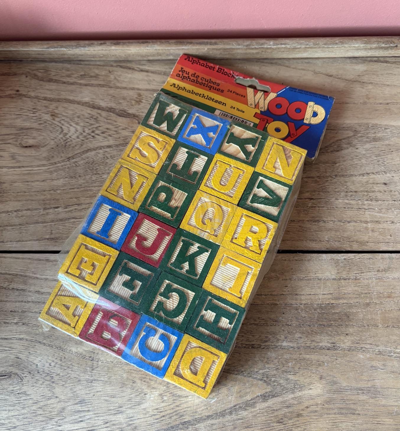 Vintage Wooden Alphabet Blocks