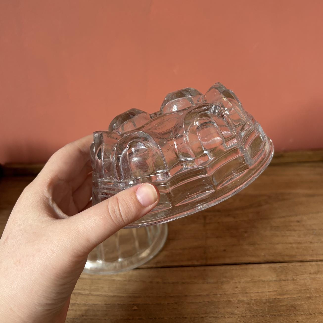 Two Small Glass Jelly Moulds