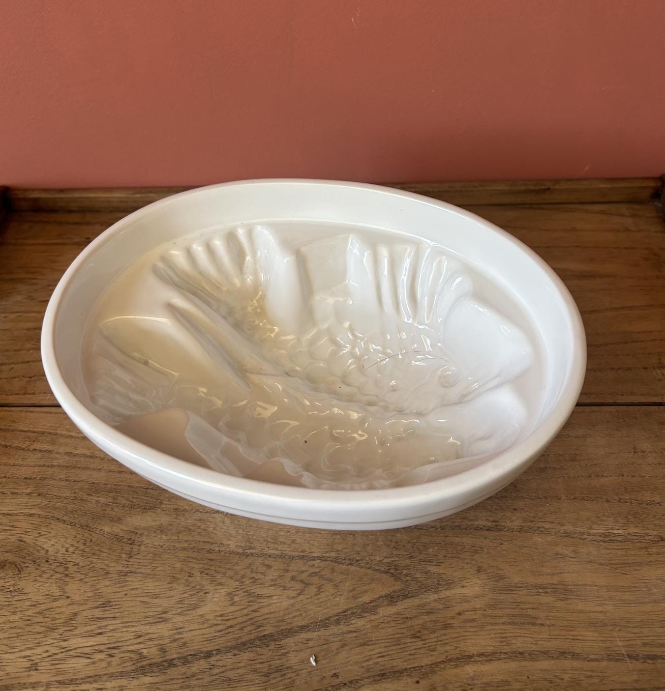 Ironstone Double Fish Pattern Mould, Made in England by lCTC