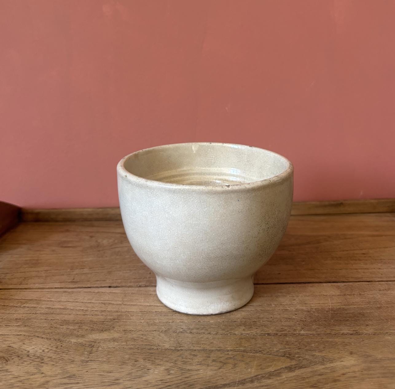 Antique Small Round Stoneware Jelly Mould
