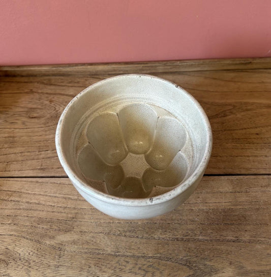 Antique Small Round Stoneware Jelly Mould