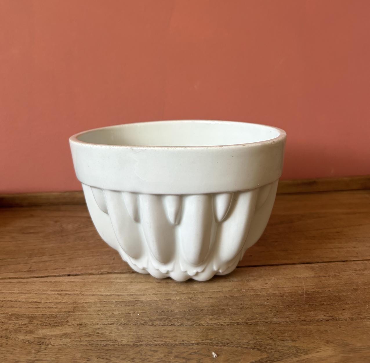 Art Deco White Ceramic Jelly Mould