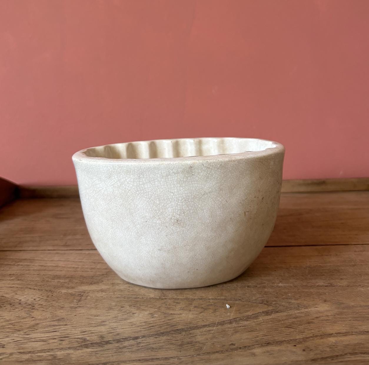 White Stoneware Jelly Mould