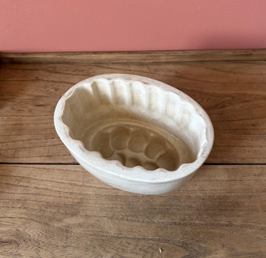 White Stoneware Jelly Mould