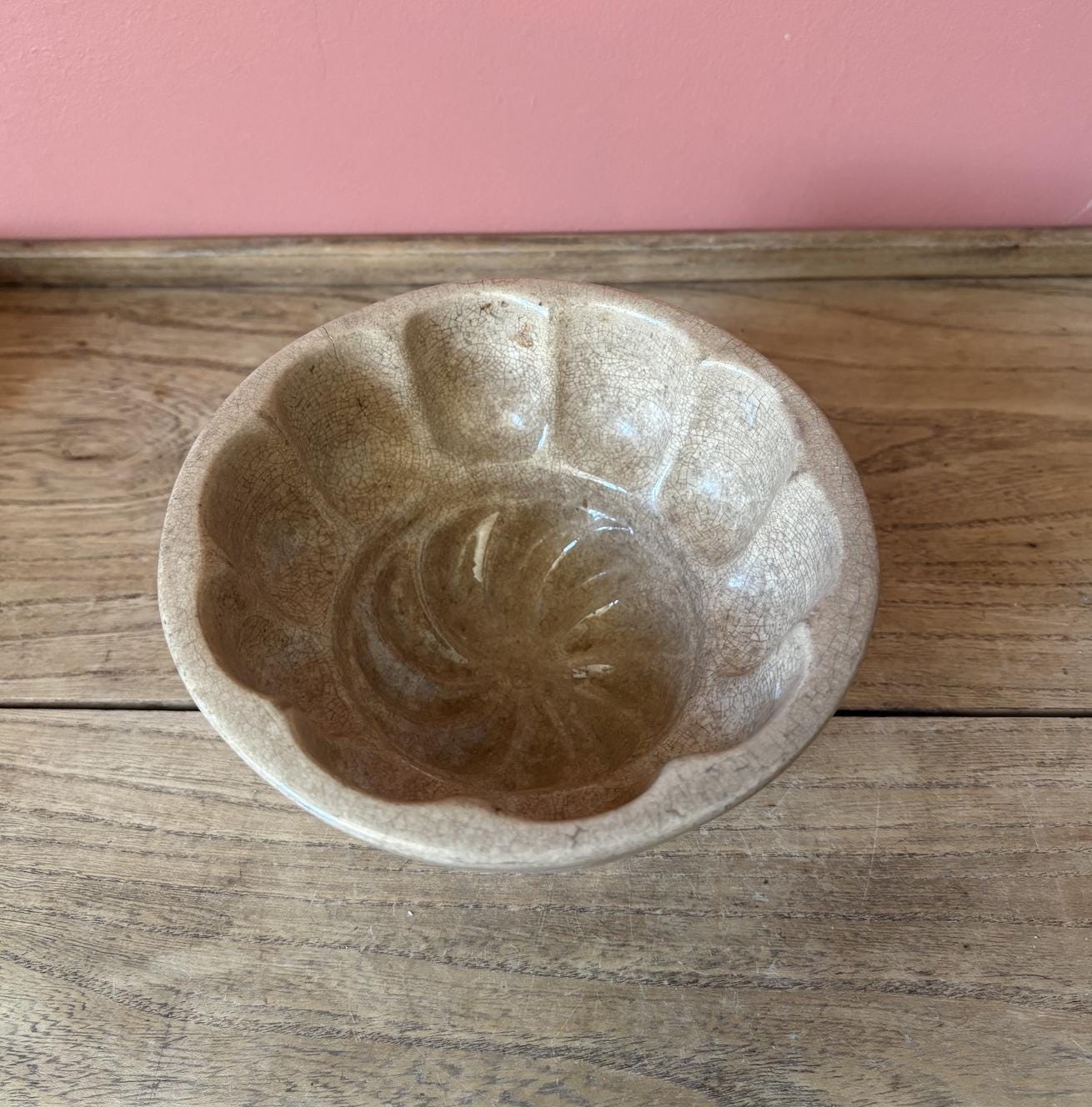 Antique Small Glazed Jelly Mould