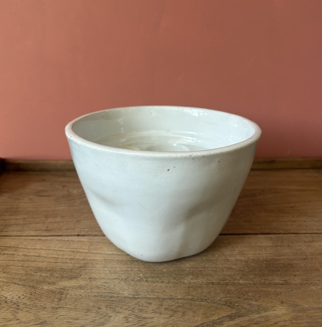 Large Round White Stoneware Jelly Mould