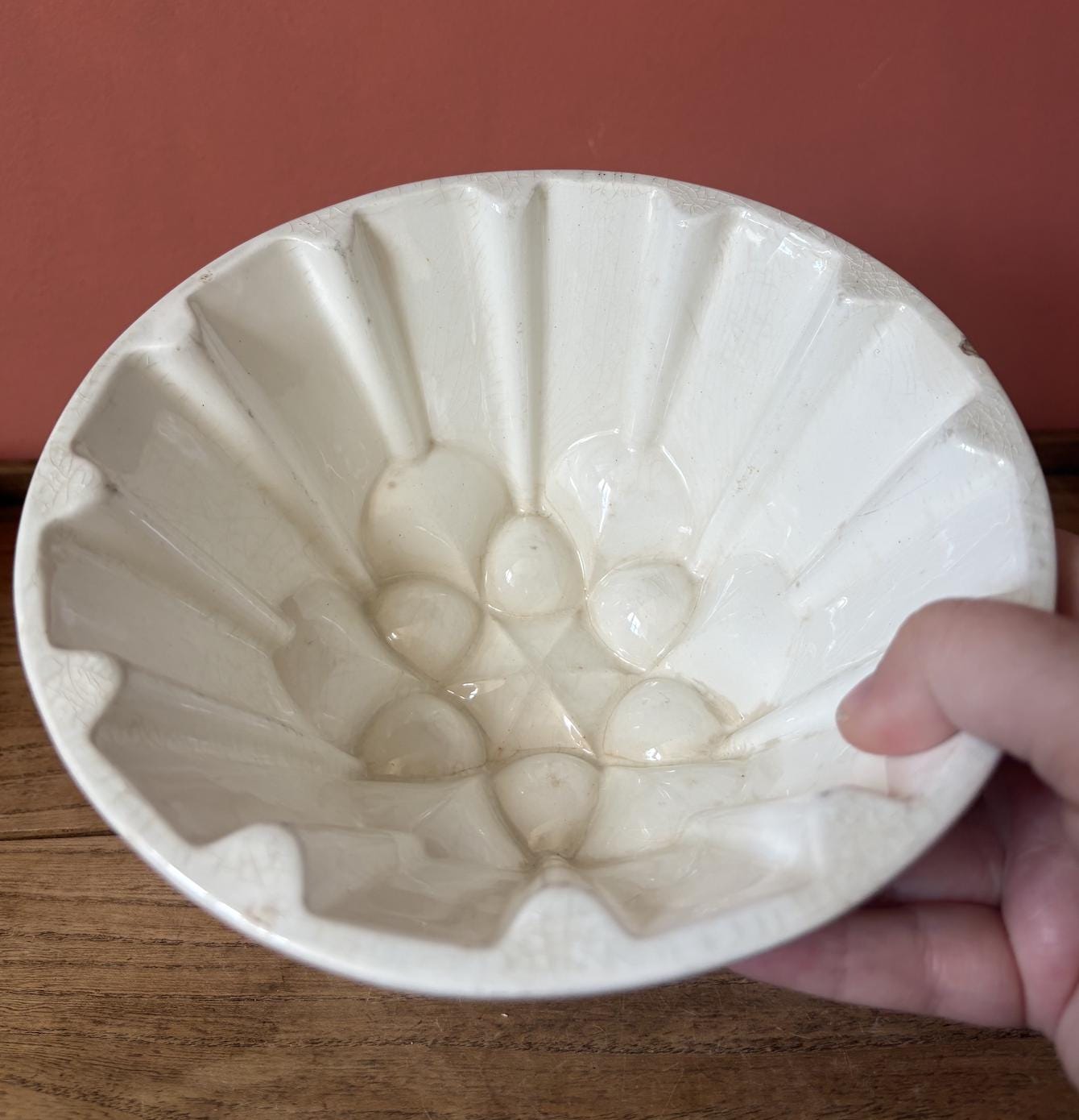 Rare Large Round Ceramic Jelly Mould