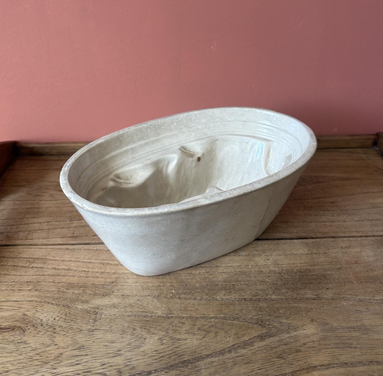 Antique Rabbit Shaped Ceramic Jelly Mould
