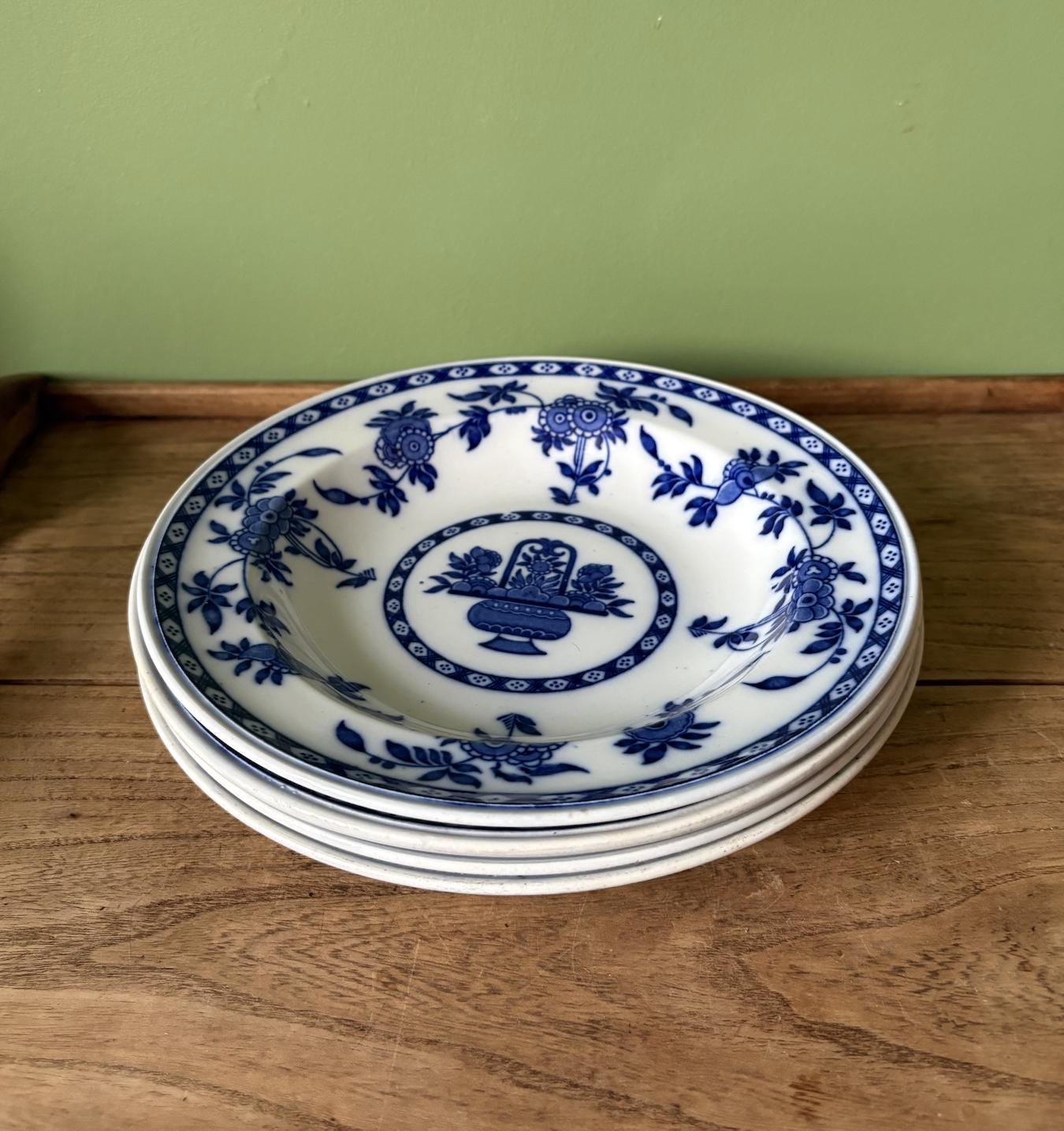 Set of 4 Minton Delph Shallow Bowls