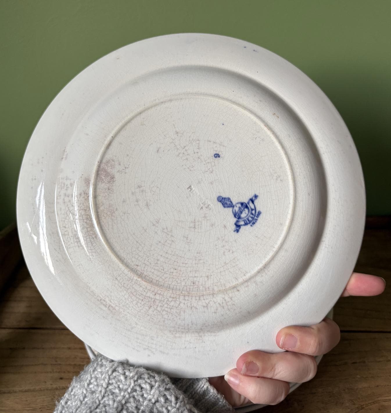 Four Minton Delph Blue and White Small Plates
