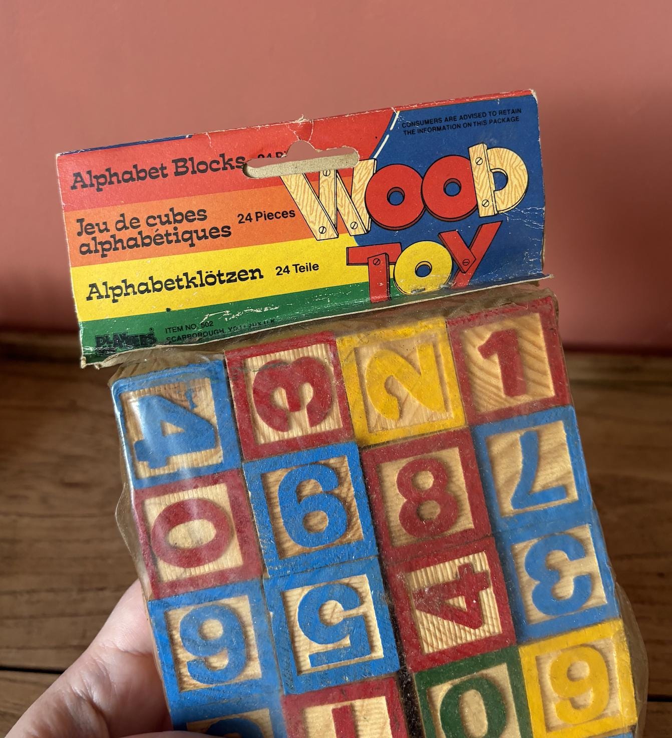Vintage Wooden Alphabet Blocks