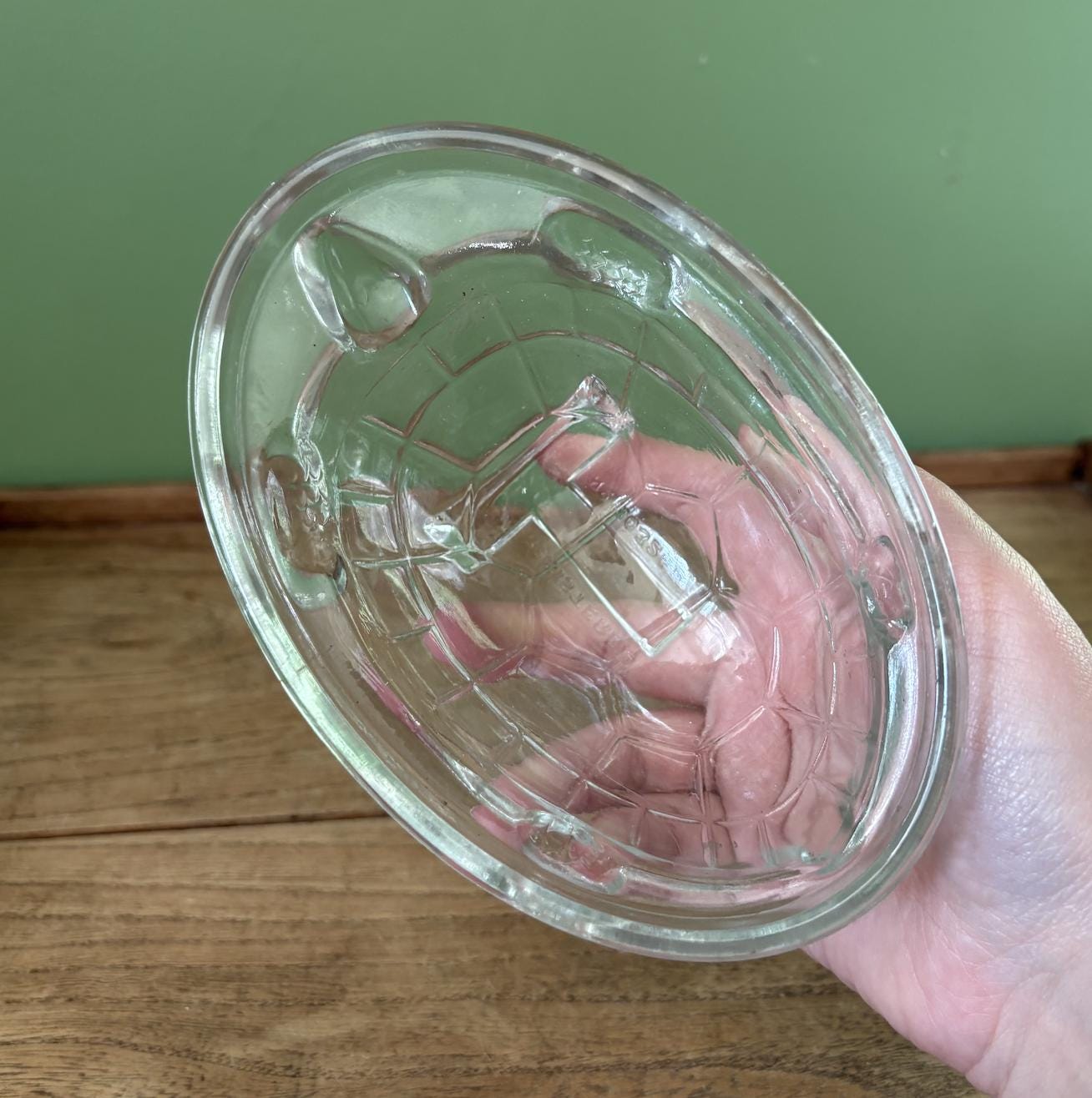 Glass Turtle Shaped Jelly Mould