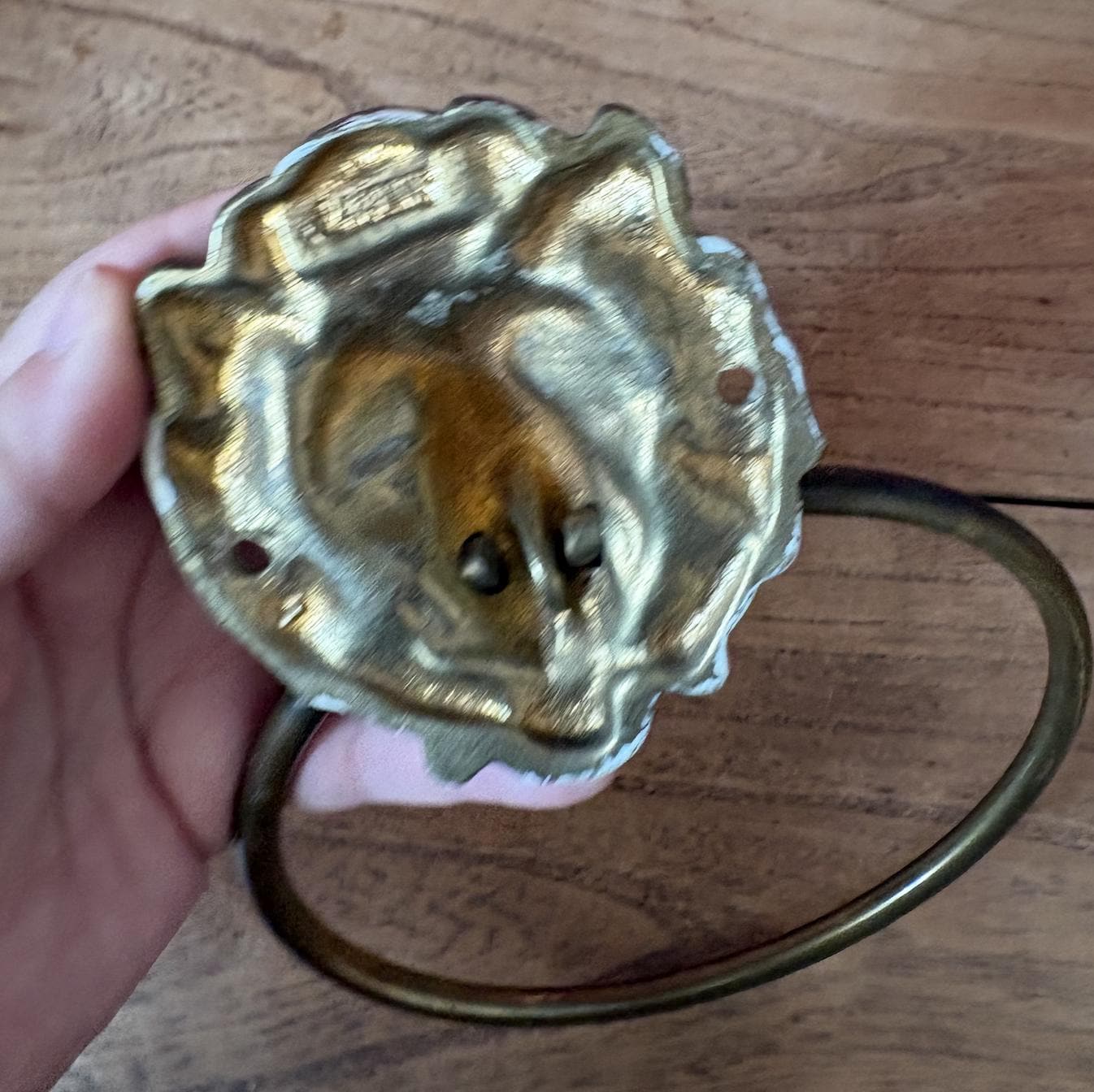 Peerage Brass Lion Head Towel Holder