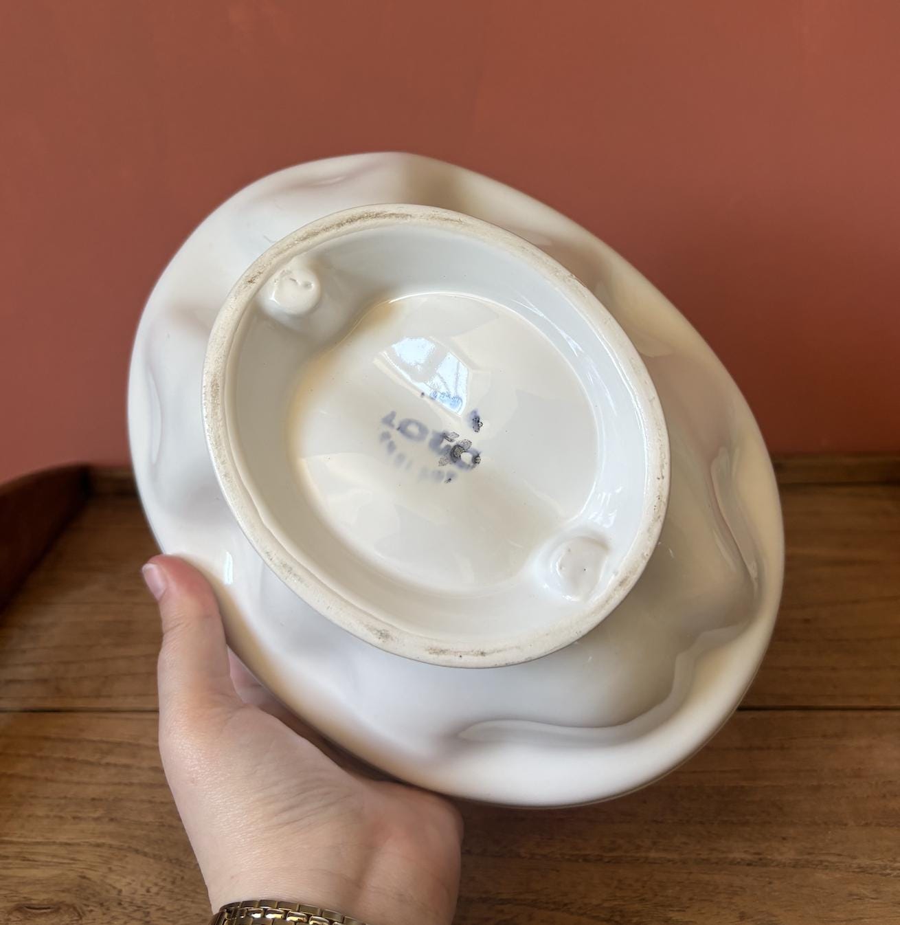 Ironstone Double Fish Pattern Mould, Made in England by lCTC