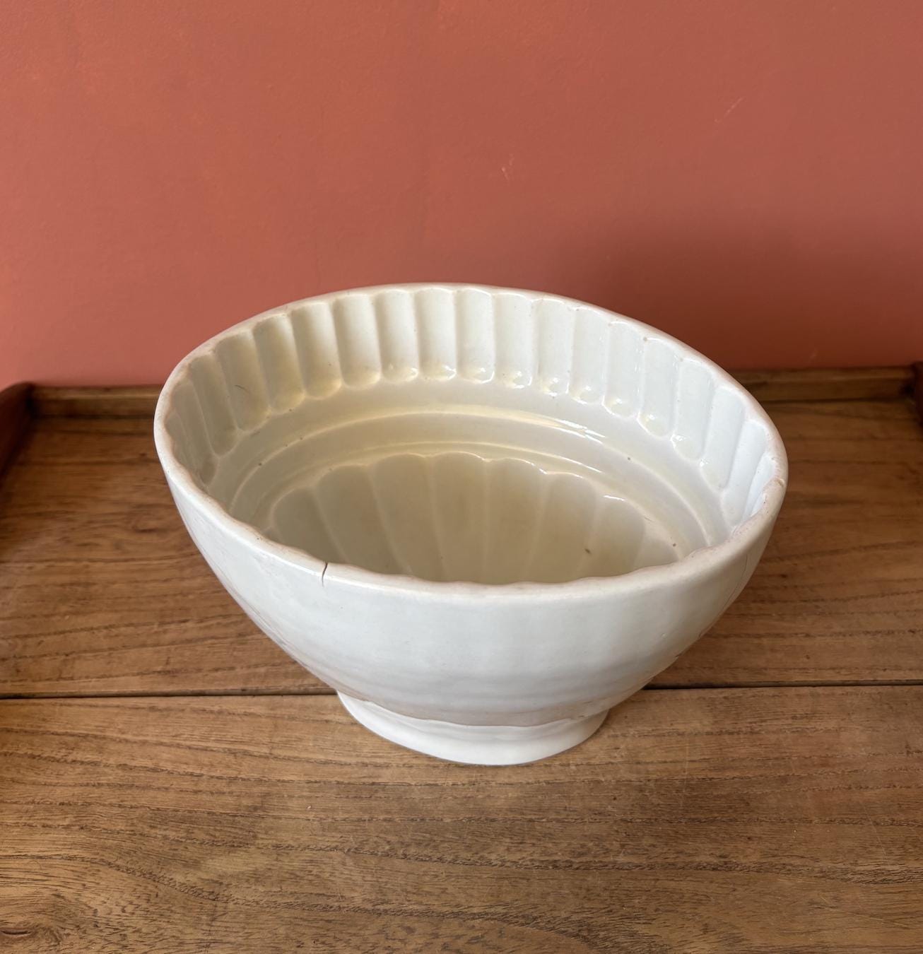 Bisto England Tall White Ceramic Jelly Mould