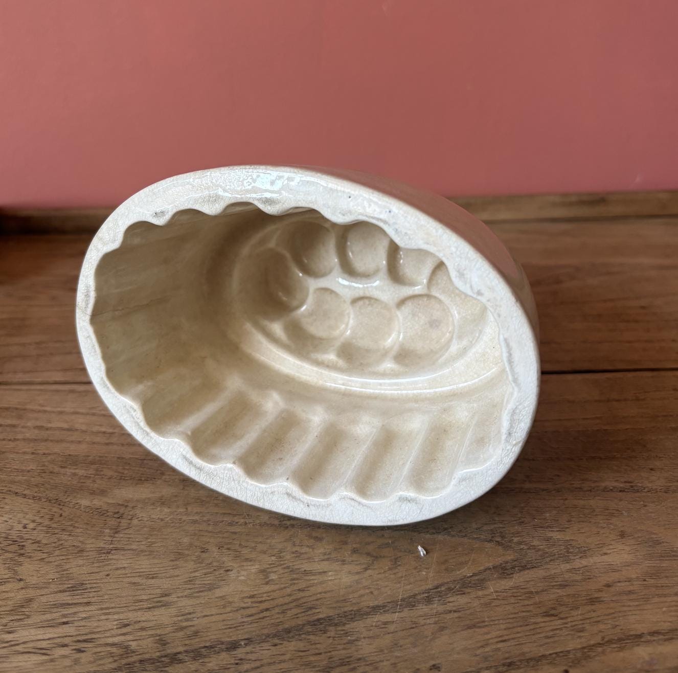 White Stoneware Jelly Mould