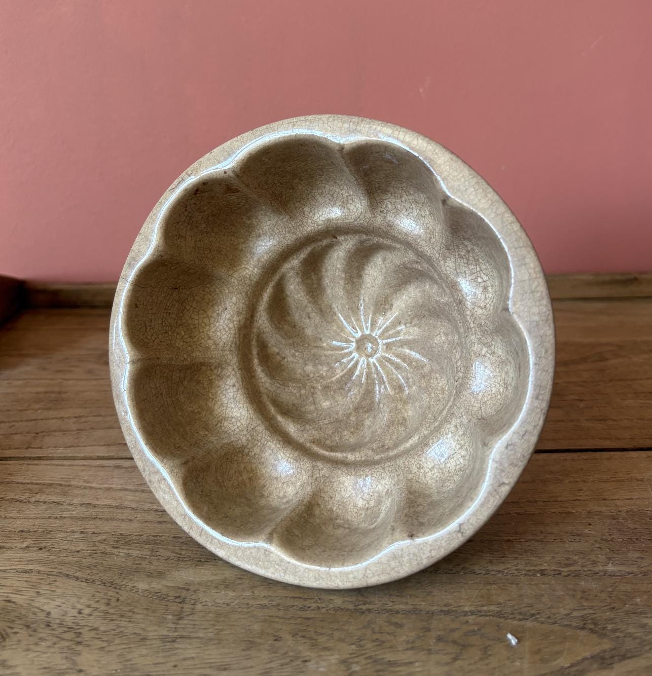 Antique Small Glazed Jelly Mould