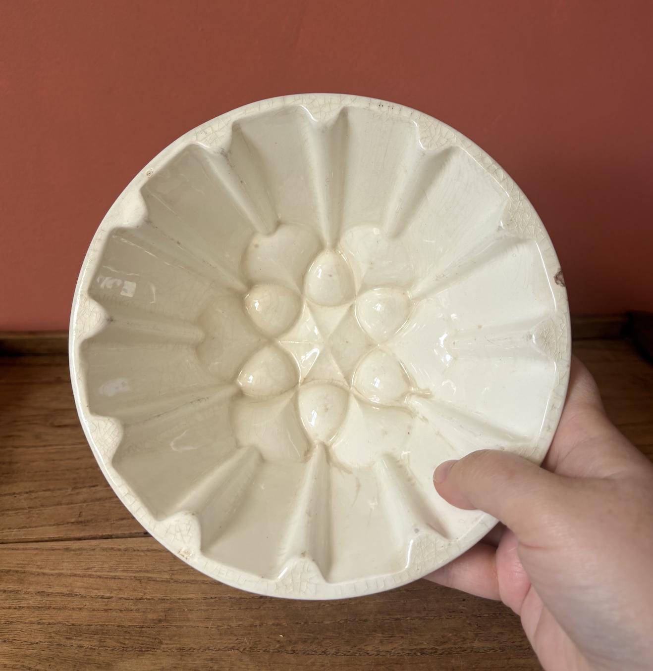 Rare Large Round Ceramic Jelly Mould