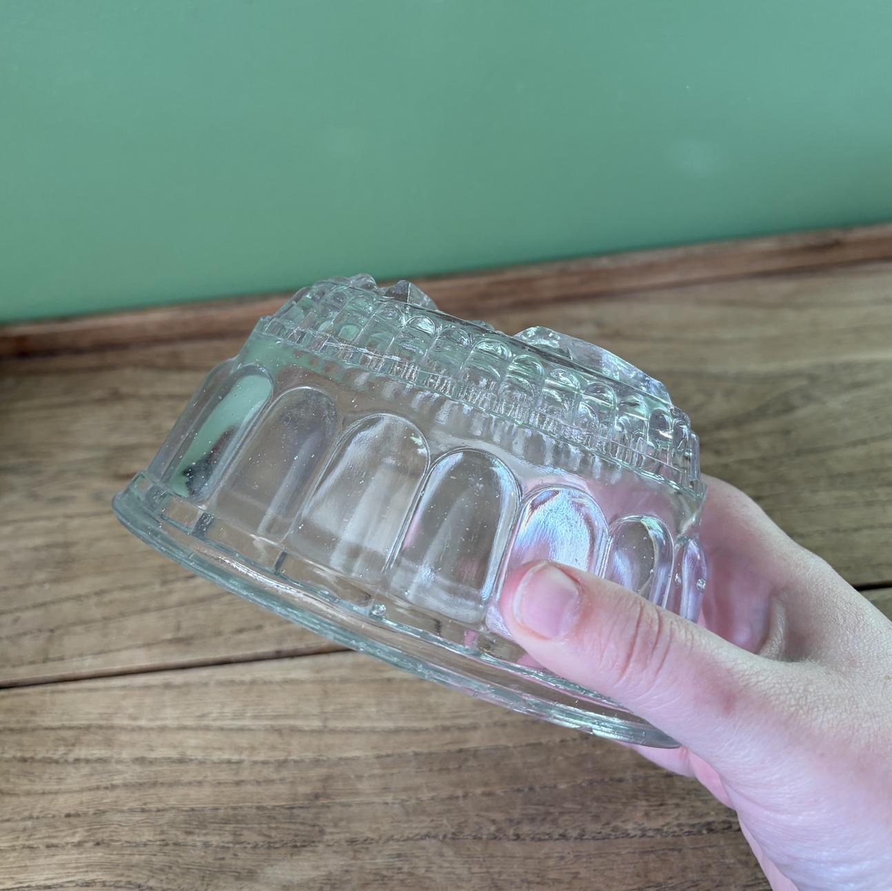 Glass Jelly Mould - Anchor Detail