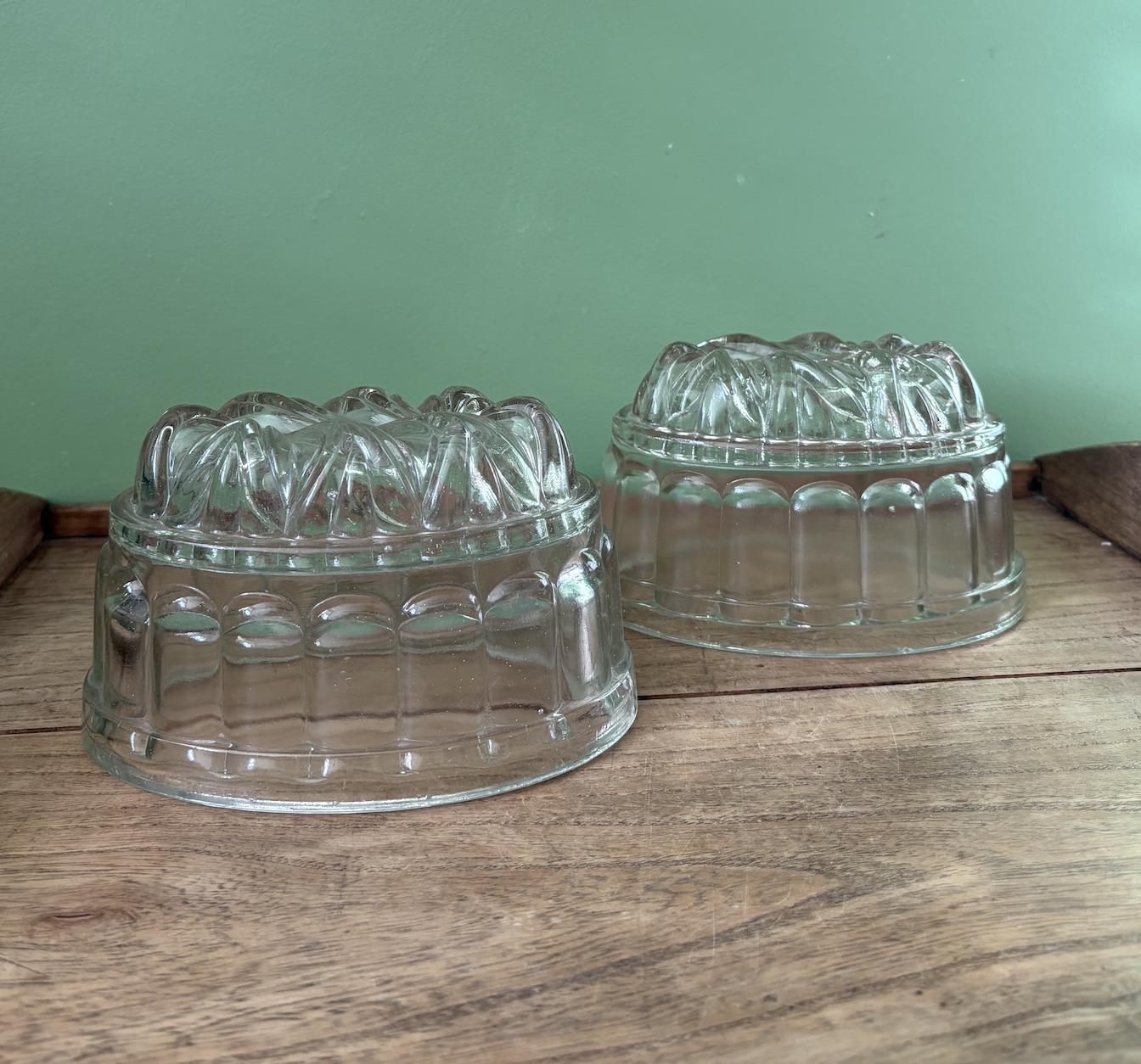 Pair of Large Oval Decorative Jelly Mould