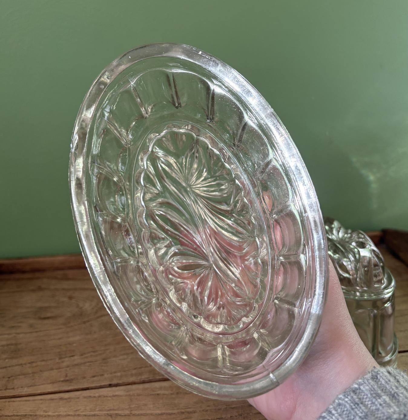 Pair of Large Oval Decorative Jelly Mould