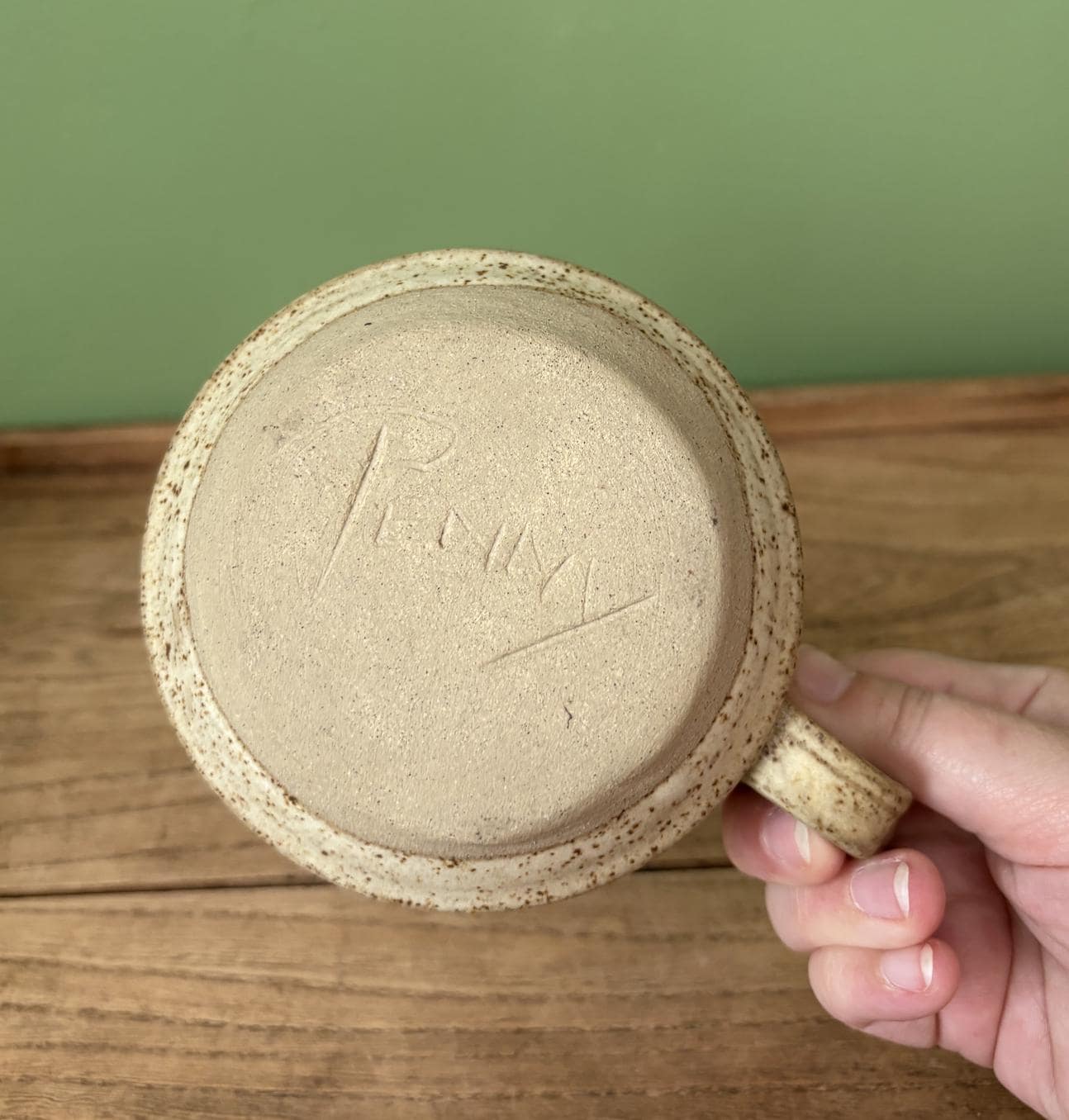 Stoneware Glazed Candle Holder | Chamber Stick Featuring Mice